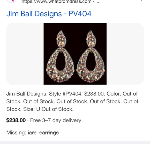 Jim Ball Earrings Never Worn!! NIP! Selling well off half price! - Picture 2 of 2